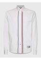 Camisa De Rayas En Algodón Oxford Hombre Blanco Tommy Hilfiger de Tommy Hilfiger