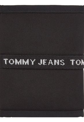 Cartera Plegable En Tres Partes Hombre Negro Tommy Hilfiger