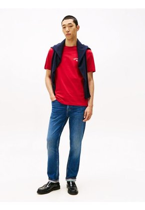 Camiseta Roja Con Logo Gráfico Tommy Hilfiger