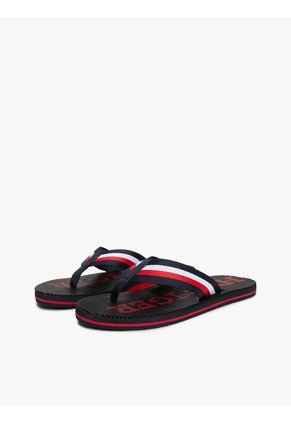 Sandalias Azul Con Logo Y Plantilla De Masaje Tommy Hilfiger