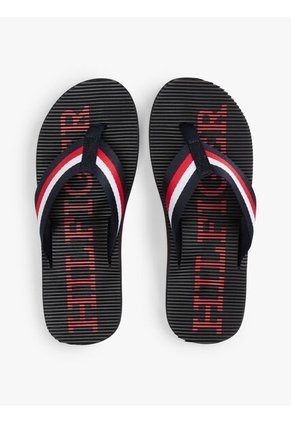 Sandalias Azul Con Logo Y Plantilla De Masaje Tommy Hilfiger
