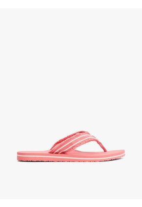 Sandalias Rojo Con Tiras De Textil Trenzado Tommy Hilfiger
