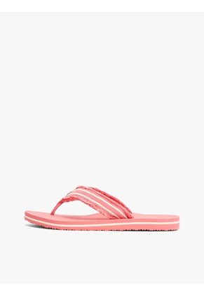 Sandalias Rojo Con Tiras De Textil Trenzado Tommy Hilfiger