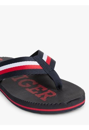 Sandalias Azul Con Logo Y Plantilla De Masaje Tommy Hilfiger