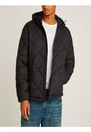 Chaqueta Negra Acochada Con Aislamiento Térmico Tommy Hilfiger