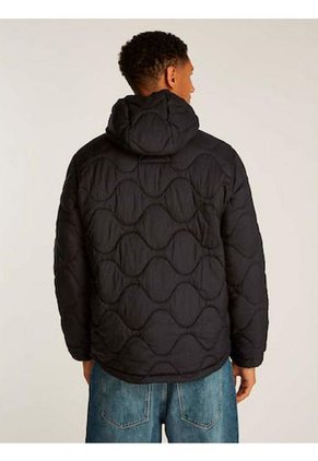 Chaqueta Negra Acochada Con Aislamiento Térmico Tommy Hilfiger
