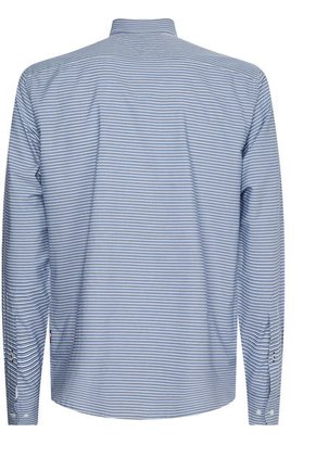 Camisa De Rayas Con Manga Corta Hombre Azul Tommy Hilfiger