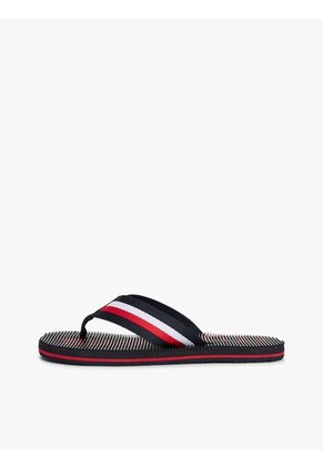 Sandalias Azul Con Logo Y Plantilla De Masaje Tommy Hilfiger