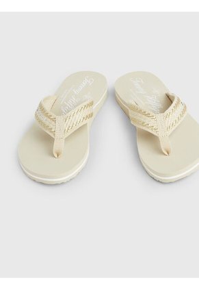 Sandalias Beige De Tejido Trenzado Con Rayas Tommy Hilfiger