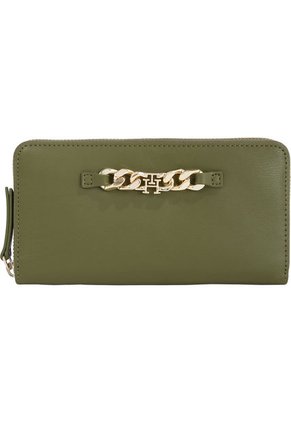 Cartera Th Monogram Con Cierre Y Cadena Mujer Verde Tommy Hilfiger