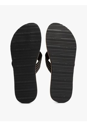 Sandalias Negro De Playa Con Logo Tommy Hilfiger