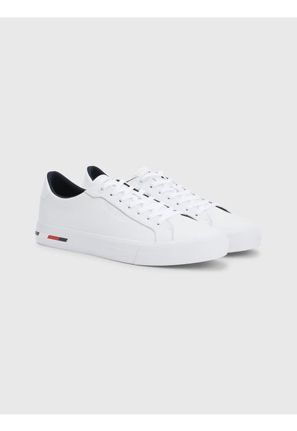 Tenis Th Modern De Cuero Hombre Blanco Tommy Hilfiger