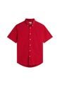 Camisa Roja Flex Poplin Solid De Manga Corta Tommy Hilfiger de Tommy Hilfiger