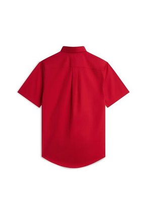 Camisa Roja Flex Poplin Solid De Manga Corta Tommy Hilfiger