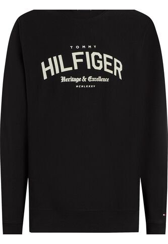 Saco Negro Con Logo Arqueado Y Cuello Redondo Tommy Hilfiger Tommy Hilfiger