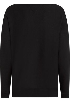 Saco Negro Con Logo Arqueado Y Cuello Redondo Tommy Hilfiger