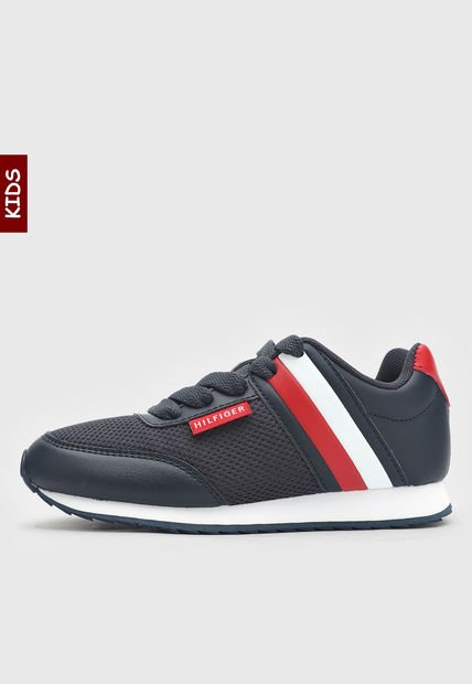 Tenis Lifestyle Azul Navy-Blanco-Rojo Tommy Hilfiger Kids Belcourt Jogger