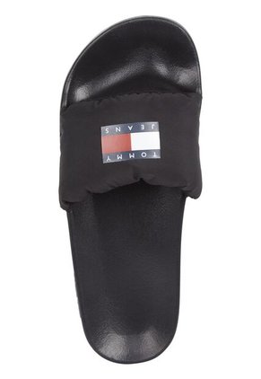 Sandalias Negro Con Logo En La Pala Tommy Hilfiger