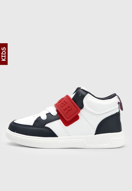 Tenis Lifestyle Azul Navy-Blanco-Rojo Tommy Hilfiger Kids Cayman Mid Retro