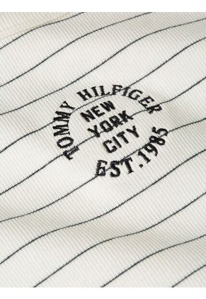 Camiseta Celeste De Corte Regular Con Diseño De Rayas Tommy Hilfiger