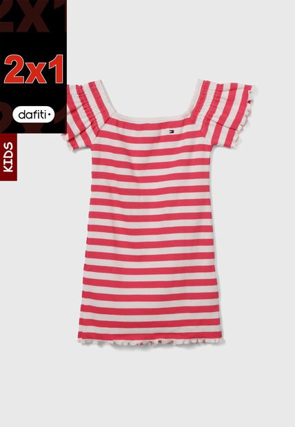 Vestido Coral-Rosa Tommy Hilfiger