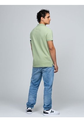 Polo Verde De Corte Regular Con Detalles De Cinta RWB Tommy Hilfiger