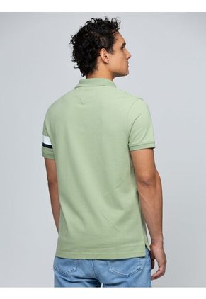 Polo Verde De Corte Regular Con Detalles De Cinta RWB Tommy Hilfiger
