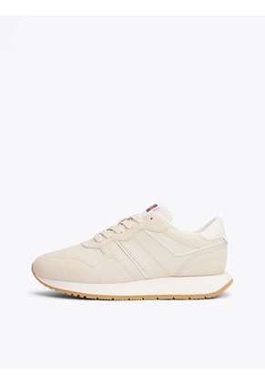 Tenis Beige Clásicas De Ante Tommy Hilfiger