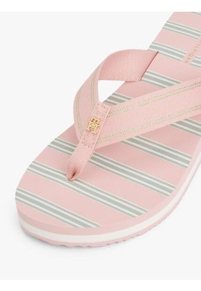 Sandalias Rosa Con Cuña Suela Dentada Tommy Hilfiger