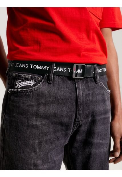 Cinturón Negro Trenzado Baxter Essential Tommy Hilfiger