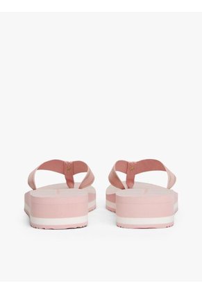 Sandalias Rosa Con Cuña Suela Dentada Tommy Hilfiger