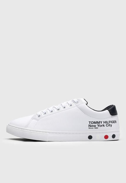 Tenis Lifestyle Blanco-Azul Navy-Rojo Tommy Hilfiger TH Dot City