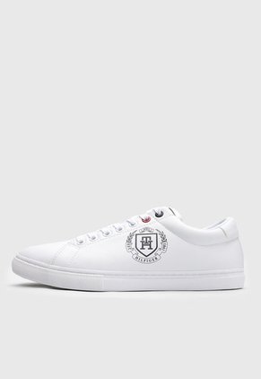 Tenis Lifestyle Blanco-Azul Navy-Rojo Tommy Hilfiger Crest