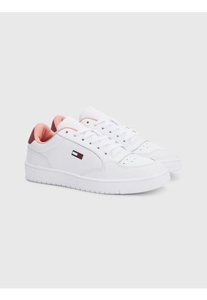 Tenis En Cuero Mujer Blanco Tommy Hilfiger