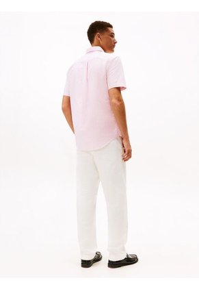 Camisa Blanca Heritage Oxford Con Diseño De Rayas Tommy Hilfiger