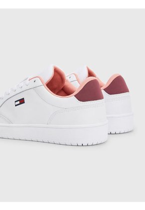 Tenis En Cuero Mujer Blanco Tommy Hilfiger