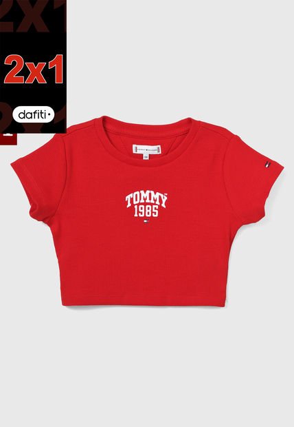 Camiseta Rojo-Blanco Tommy Hilfiger