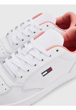 Tenis En Cuero Mujer Blanco Tommy Hilfiger