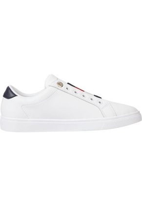 Tenis Essential De Piel Sin Cordones Mujer Blanco Tommy Hilfiger