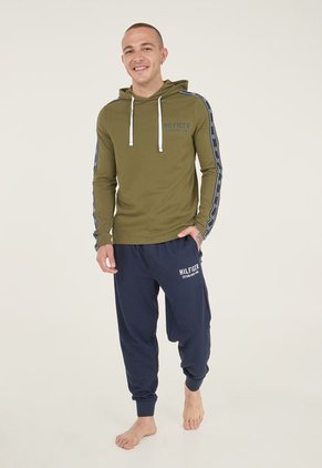 Hoodie Verde Oliva-Azul-Blanco Tommy Hilfiger Sleepwear