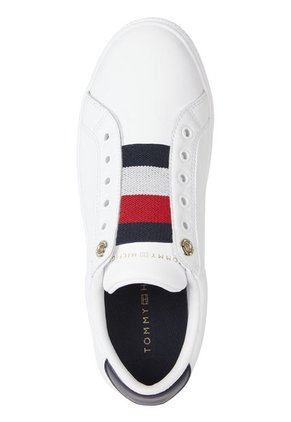 Tenis Essential De Piel Sin Cordones Mujer Blanco Tommy Hilfiger
