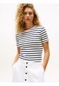 Camiseta Multicolor Slim De Cuello Redondo Tommy Hilfiger de Tommy Hilfiger