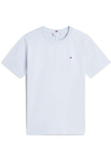 Camiseta Celeste De Corte Regular Con Logo Tommy Hilfiger