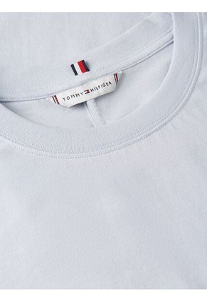 Camiseta Celeste De Corte Regular Con Logo Tommy Hilfiger