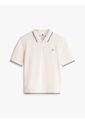 Polo Blanco De Piqué Con Logo Bordado Tommy Hilfiger de Tommy Hilfiger