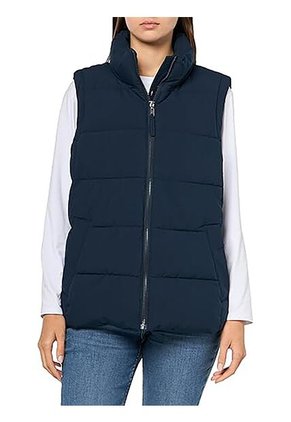 Chaleco Azul De Cuello Alto Con Cierre De Cremallera  Tommy Hilfiger