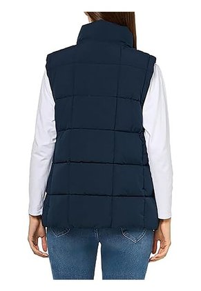 Chaleco Azul De Cuello Alto Con Cierre De Cremallera  Tommy Hilfiger