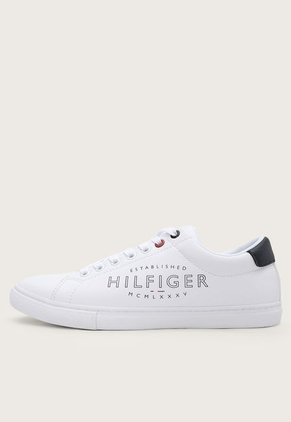 Tenis Lifestyle Blanco Tommy Hilfiger Logo Established 1985