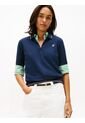 Polo Azul De Piqué Con Logo Bordado Tommy Hilfiger de Tommy Hilfiger