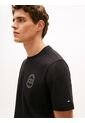 Camiseta Negra Con Logo Gráfico Redondo Tommy Hilfiger de Tommy Hilfiger